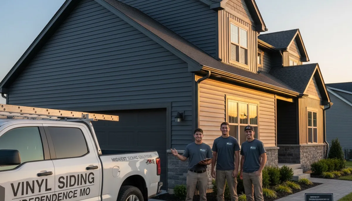 Professional vinyl siding installation on Kansas City MO home exterior